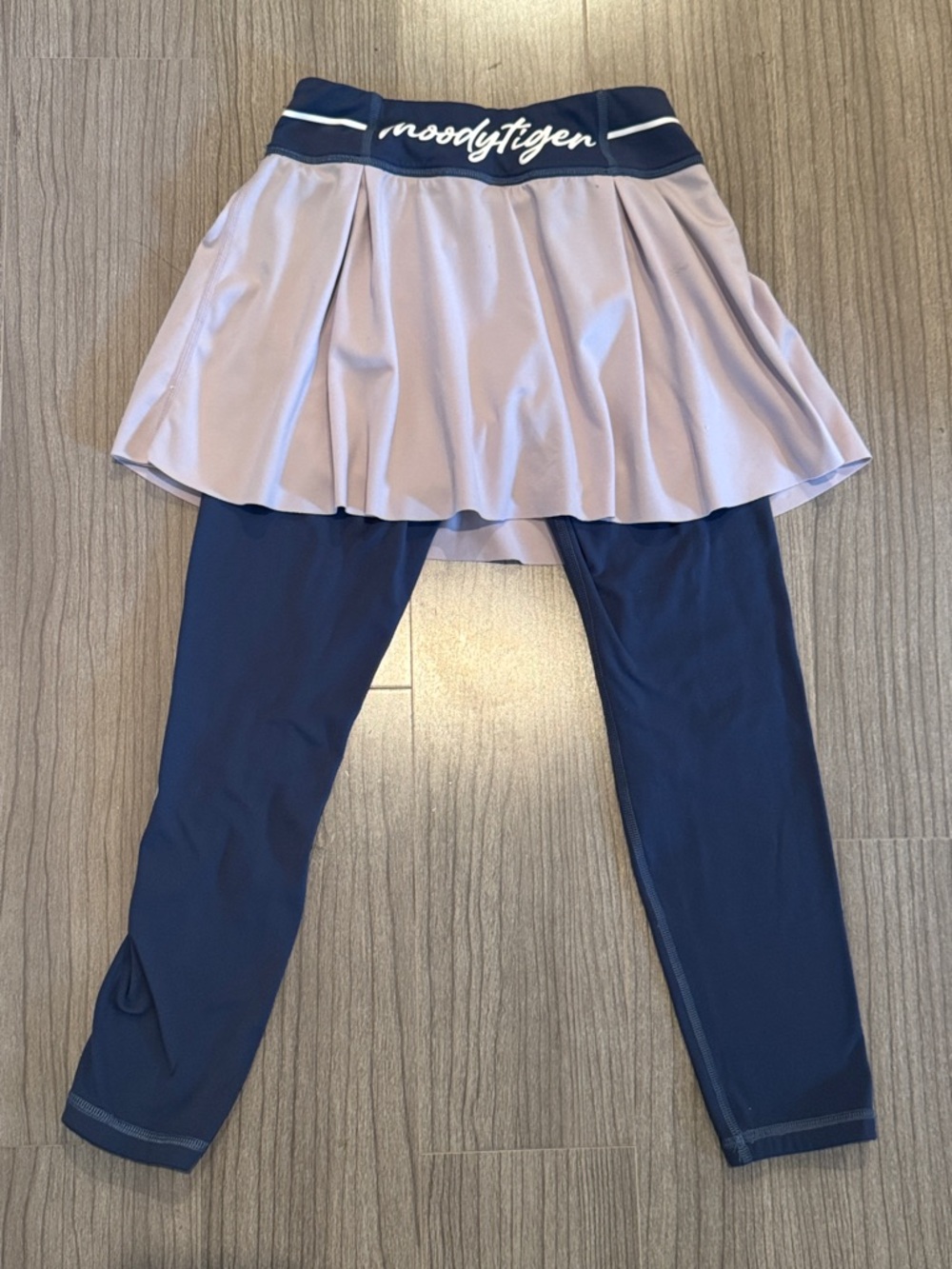 Moodytiger Girls' Navy and Lavender Skirted Leggings (Size 140 cm)